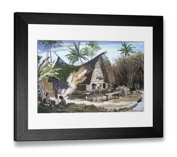 Framed Print : Large house in Hihiaura, home of the locals Framed Print : Large house in Hihiaura, home of the locals