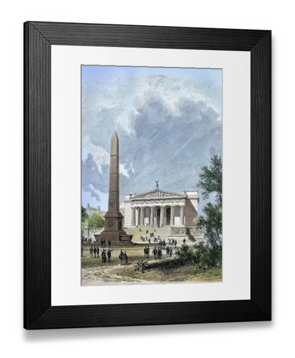 Framed Print : Der Tempel von Pergamon mit dem Obelisken Framed Print : Der Tempel von Pergamon mit dem Obelisken