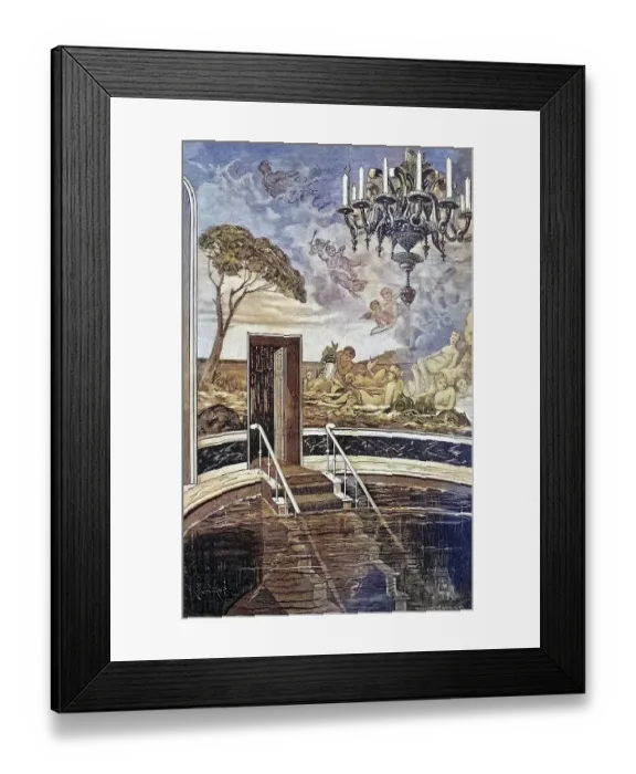 Framed Print : The marble swimming pool of King Ludwig II of Bavaria in Herrenwoerth