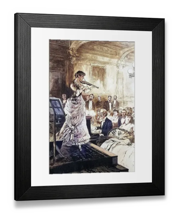 Framed Print : Woman with violin, violin player Framed Print : Woman with violin, violin player