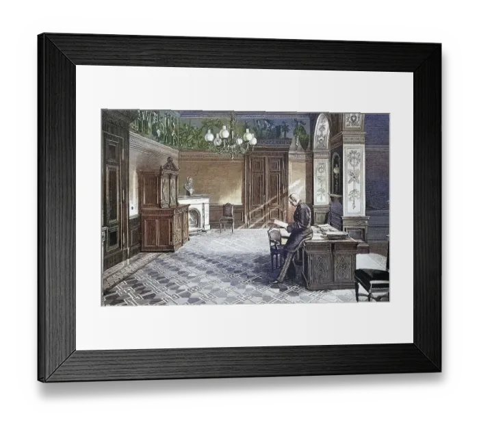 Framed Print : Otto Julius Graf von Moltke, 1847