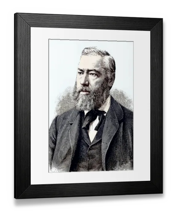 Framed Print : Johannes Scherr, 1817 -1886, a German cultural historian and writer Framed Print : Johannes Scherr, 1817 -1886, a German cultural historian and writer