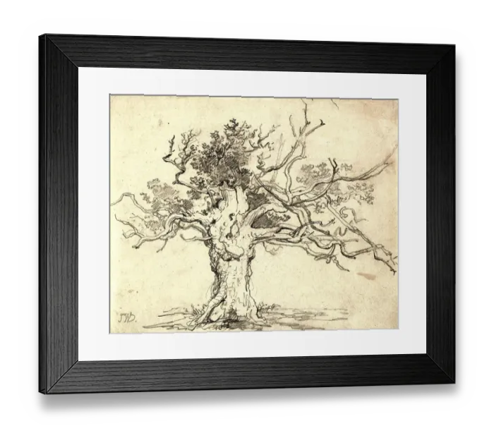 Framed Print : A stunted oak, 1822, Lithograph by James Ward Framed Print : A stunted oak, 1822, Lithograph by James Ward