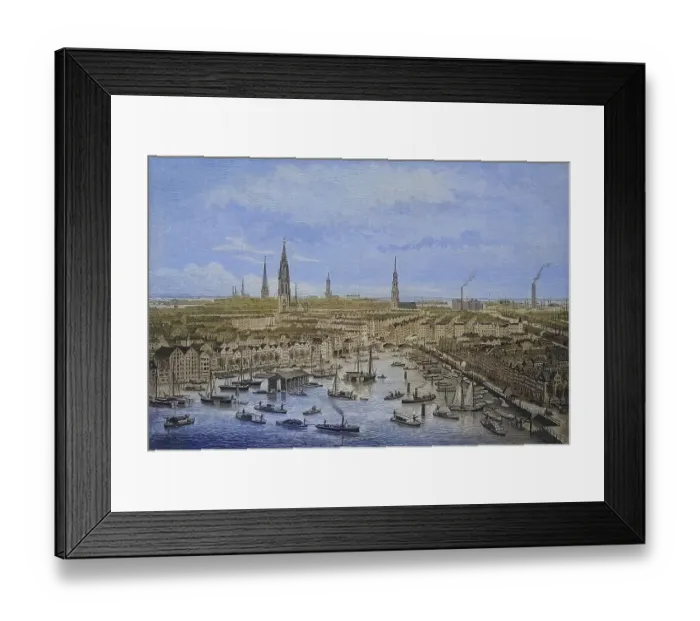 Framed Print : The part of Hamburg to be demolished due to the construction of the free harbour Framed Print : The part of Hamburg to be demolished due to the construction of the free harbour