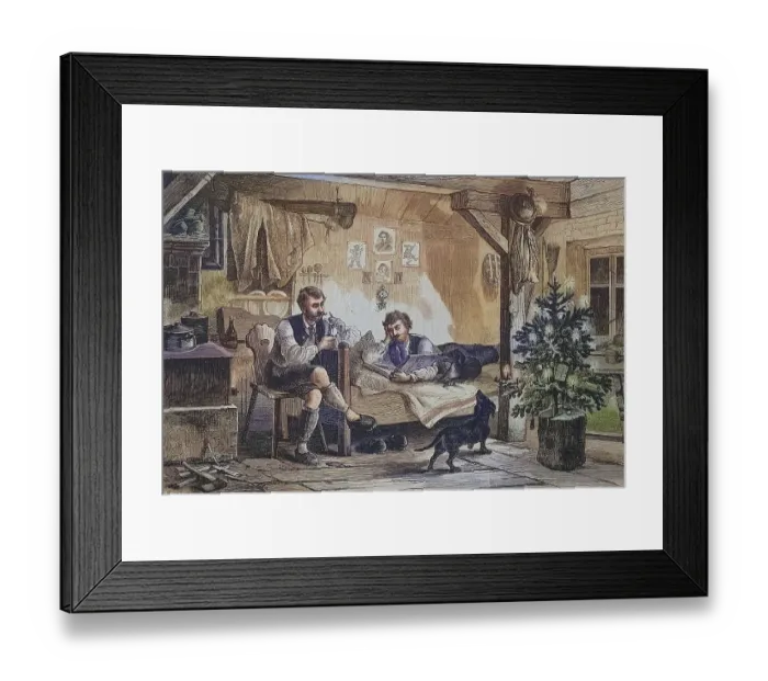Framed Print : Hunter's Christmas in the high mountains Framed Print : Hunter's Christmas in the high mountains