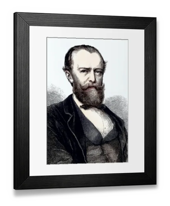 Framed Print : Julius Wolff, 1834, 1910, a German poet and writer