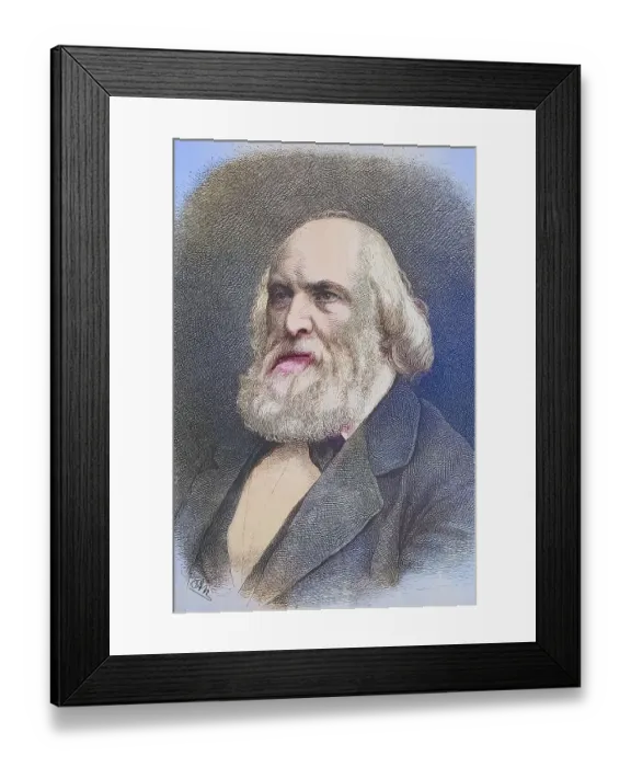 Framed Print : Johann Gottfried Kinkel, 1815, 1882