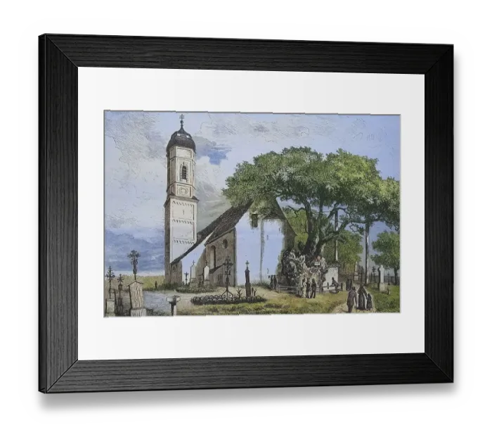 Framed Print : Die Edignalinde, auch Tausendjaehrige Linde Framed Print : Die Edignalinde, auch Tausendjaehrige Linde