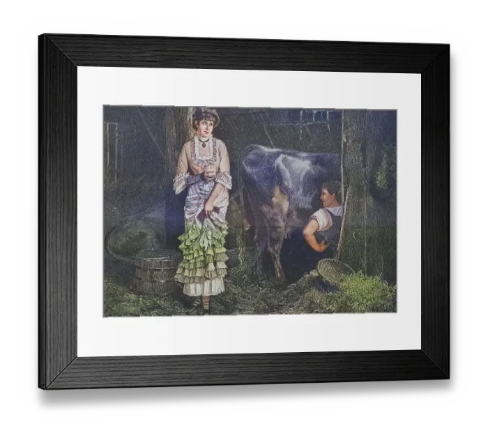 Framed Print : The first day of the milk cure