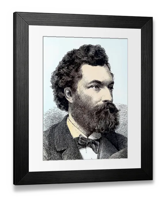 Framed Print : Karl Wolff, born 1850, journalist and newspaper editor in Transylvania