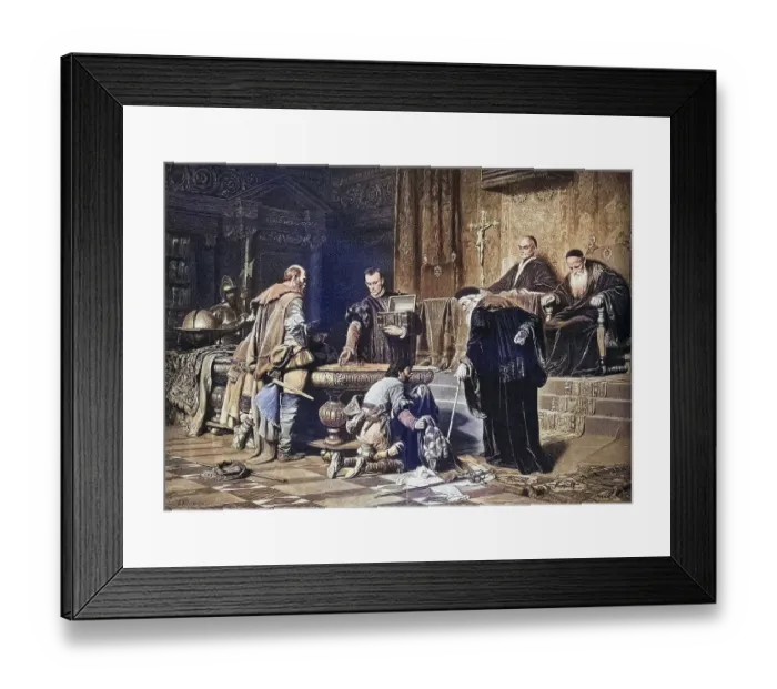 Framed Print : Administration, council body, citizens in front of the Council of Three in Venice Framed Print : Administration, council body, citizens in front of the Council of Three in Venice