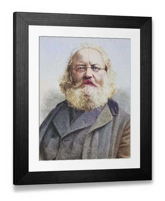 Framed Print : Friedrich Hofmann, 1813, 1888, a German writer