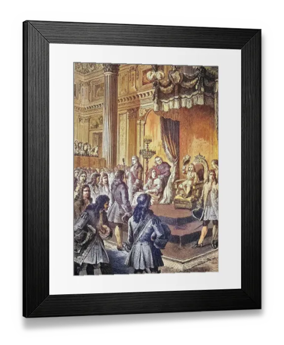 Framed Print : Louis XV, of France receives the homage of Parliament on his sixth birthday Framed Print : Louis XV, of France receives the homage of Parliament on his sixth birthday