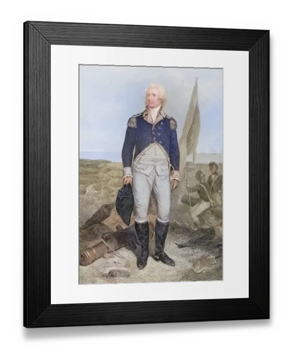 Framed Print : William Moultrie (born 23 November 1730 in Charleston)