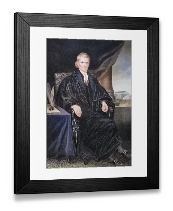Framed Print : John Marshall (born 24 September 1755 in Germantown)