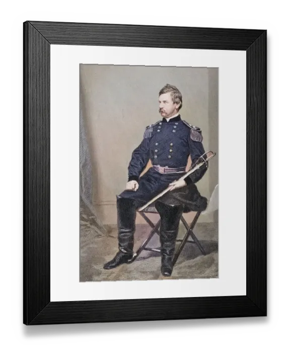 Framed Print : Nathaniel Prentiss Banks, also Nathaniel Prentice Banks (born 30 January 1816 in Waltham)