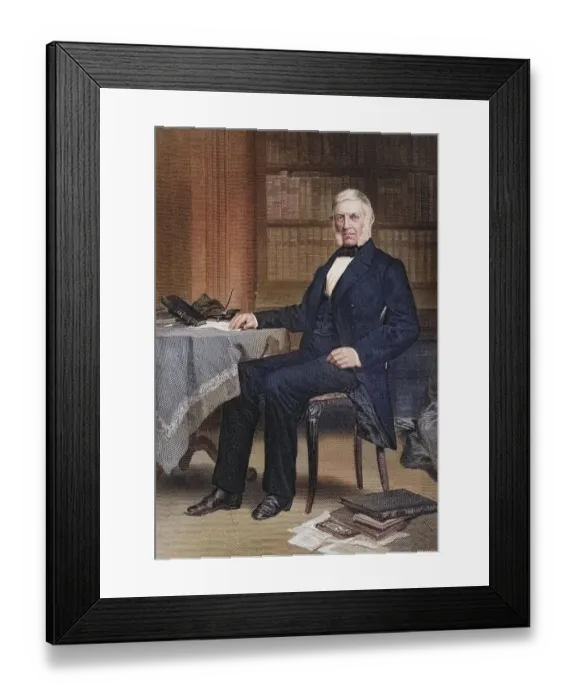 Framed Print : George Bancroft (born 3 October 1800 in Worcester)