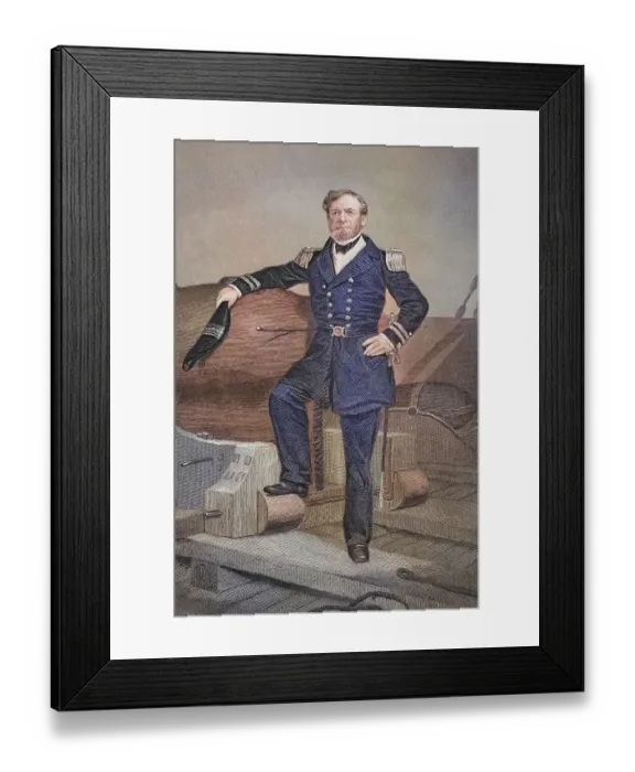 Framed Print : Andrew Hull Foote (born 12 September 1806 in New Haven)