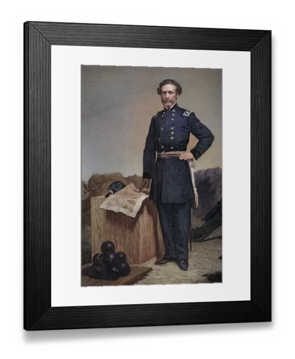 Framed Print : John Charles Fremont (born 21 January 1813 in Savannah)