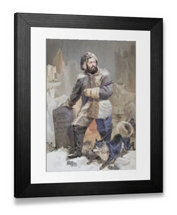 Framed Print : Elisha Kent Kane (born 3 February 1820 in Philadelphia)