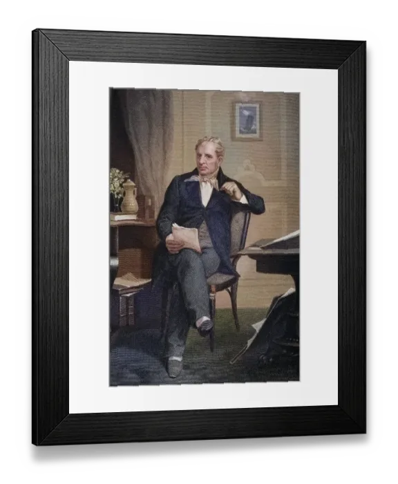 Framed Print : James Fenimore Cooper (born 15 September 1789 in Burlington) Framed Print : James Fenimore Cooper (born 15 September 1789 in Burlington)