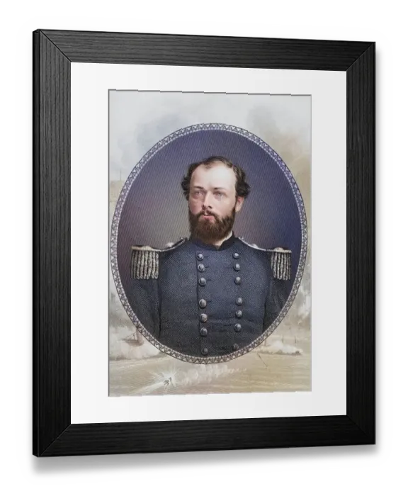 Framed Print : Quincy Adams Gillmore (born 25 February 1825 in Lorain)