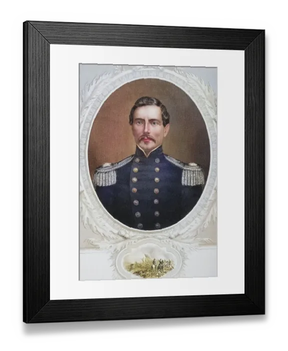 Framed Print : Pierre Gustave Toutant Beauregard (born 28 May 1818 in St) Framed Print : Pierre Gustave Toutant Beauregard (born 28 May 1818 in St)