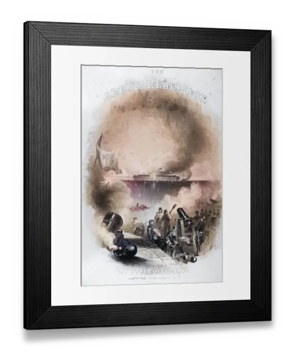 Framed Print : Title page illustration of the 1861 attack on Fort Sumter Framed Print : Title page illustration of the 1861 attack on Fort Sumter