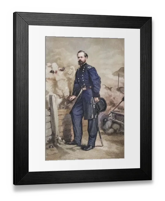 Framed Print : James Birdseye McPherson (born 14 November 1828 near Clyde)