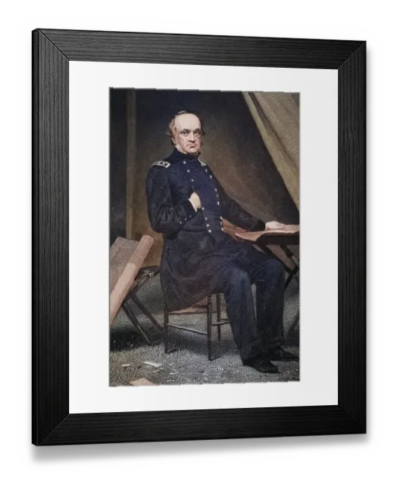 Framed Print : Henry Wager Halleck (born 16 January 1815 in Westernville)