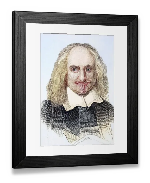 Framed Print : Thomas Hobbes, 1588-1679, English philosopher and political theorist