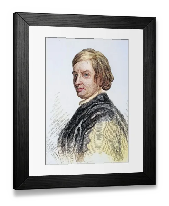 Framed Print : John Dryden, 1631-1700, English poet