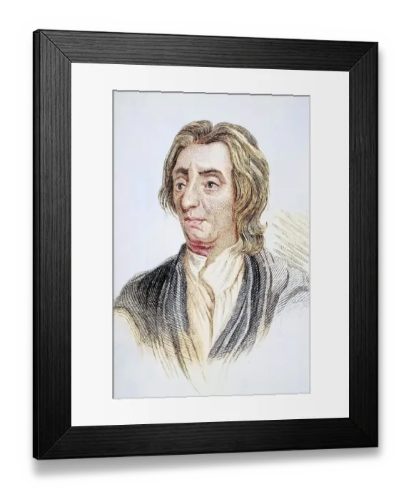 Framed Print : John Locke, 1632-1704, English philosopher who founded the school of empiricism