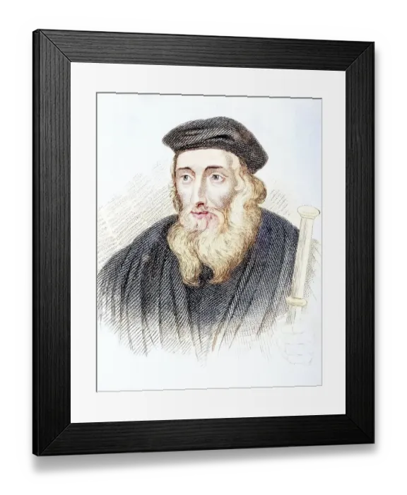 Framed Print : John Wycliffe also Wycliff Wyclif Wicliffe Wiclif