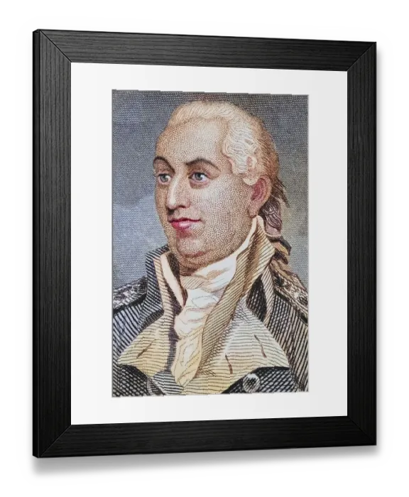 Framed Print : John Barry, 1745, 1803, Irish-born American officer in the Continental Navy