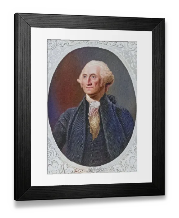 Framed Print : George Washington, 1732, 1799, First President of the United States