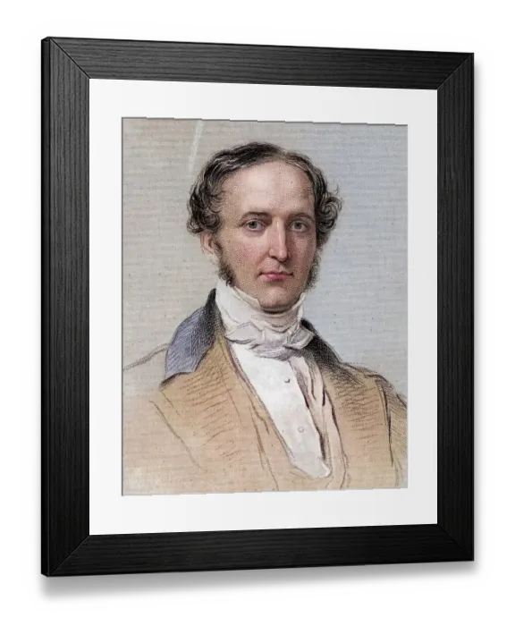 Framed Print : William H, Prescott, 1796-1859