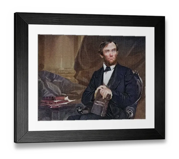 Framed Print : Abraham Lincoln 1809-65, 16th President of the United States 1861-65