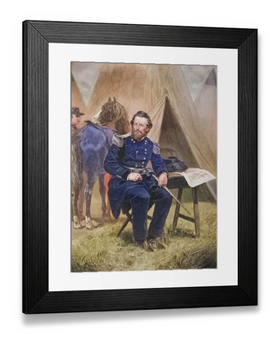 Framed Print : Nathaniel Lyon 1818 to 1961, Union Brigadier General killed at the Battle of Wilsons Creek
