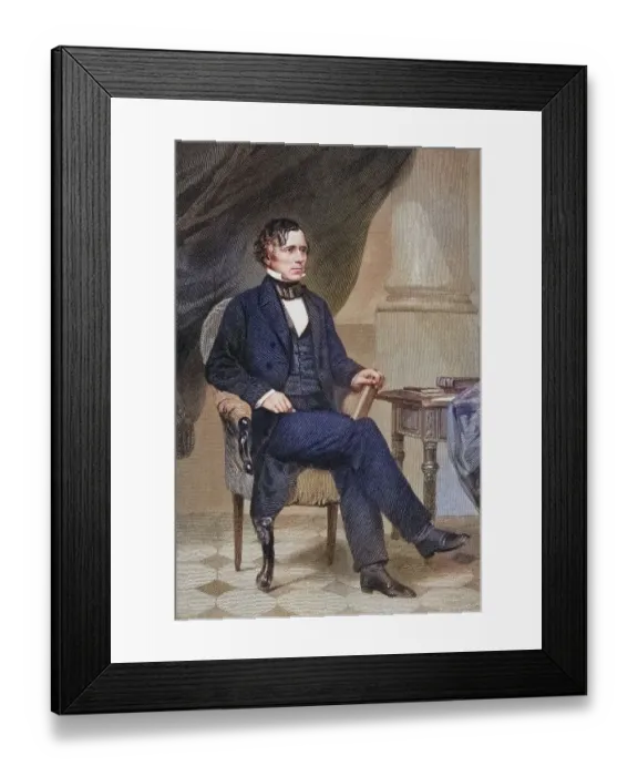 Framed Print : Franklin Pierce 1804 to 1869, 14th President of the United States 1853 to 1857