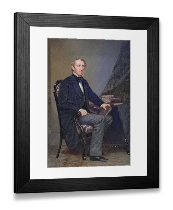 Framed Print : John Tyler 1790 to 1862, 10th President of the United States 1841 to 1845 After a painting by Alonzo Chappel