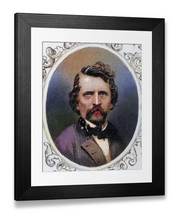Framed Print : Earl Van Dorn, 1820-1863, American Confederate General during the American Civil War