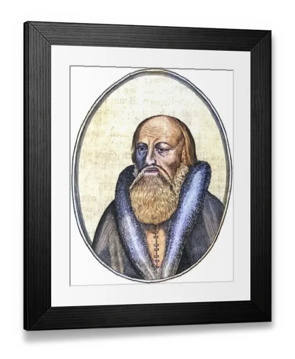 Framed Print : Wolfgang Musculus, Musslin or Meusslin Framed Print : Wolfgang Musculus, Musslin or Meusslin