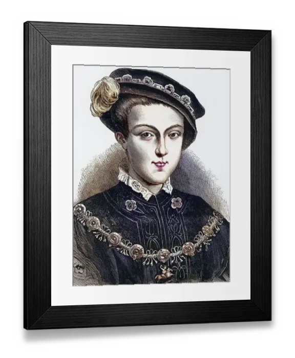 Framed Print : Edward VI (1537-1553), King of England and Ireland from 1547