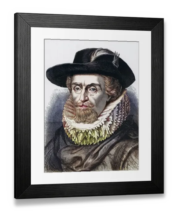 Framed Print : James VI of Scotland from 1567 and James I of England and Ireland from 1603 (1566-1625)