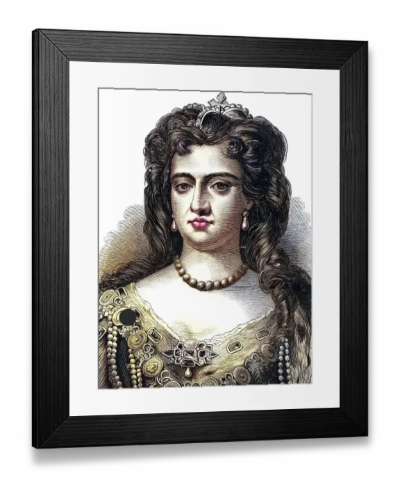 Framed Print : Anne (1665-1714), Queen of Great Britain and Ireland from 1702