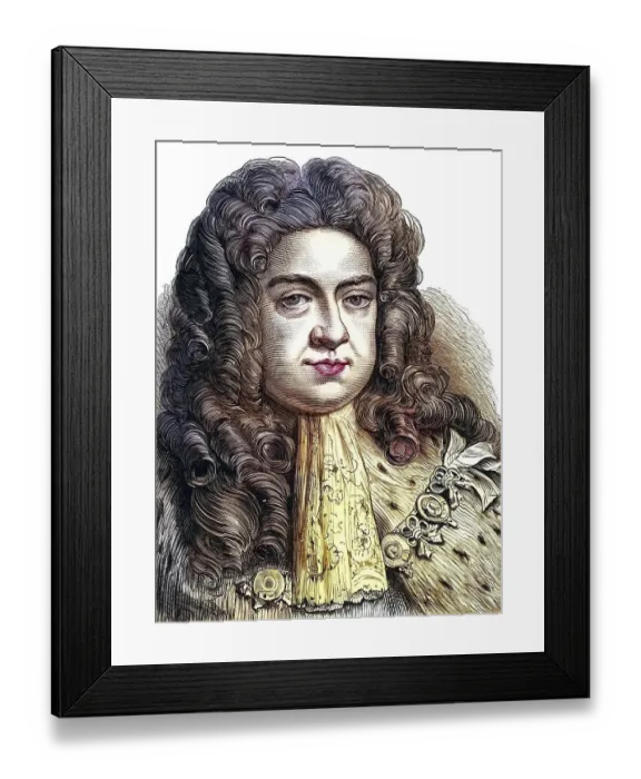 Framed Print : George I (1660-1727) King of Great Britain and Ireland from 1714