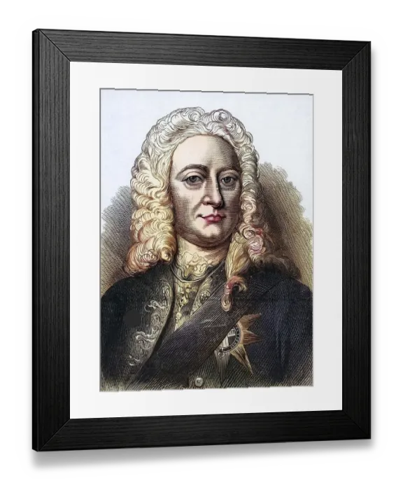 Framed Print : George II (1683-1760) King of Great Britain and Ireland and Elector of Hanover from 1727
