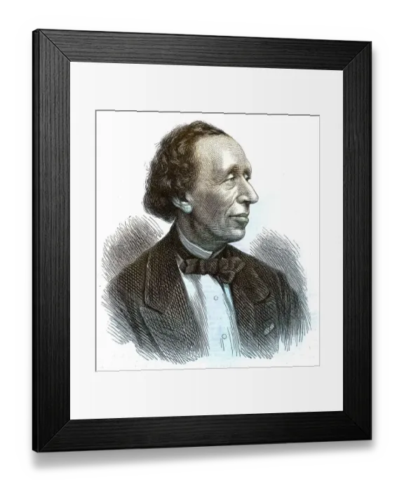 Framed Print : Hans Christian Andersen (1805-1875) Danish writer and storyteller
