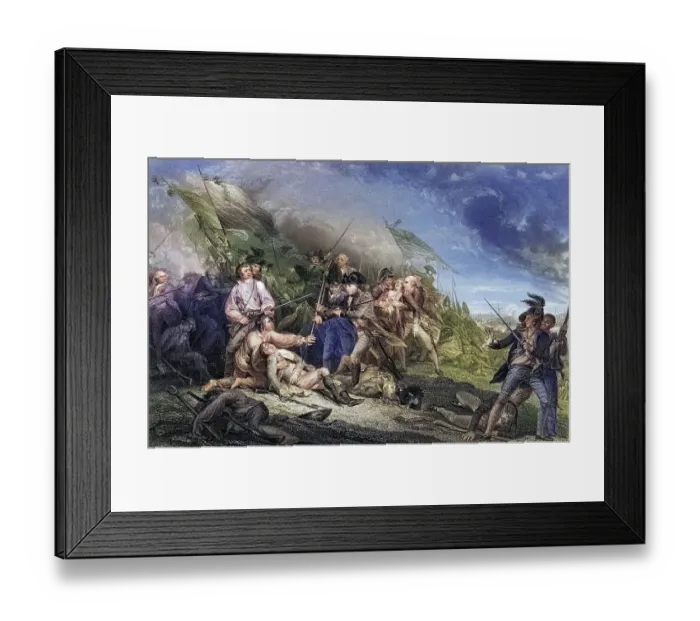Framed Print : The Battle of Bunkers Hill near Boston USA